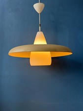 Vintage Opaline Glass Louis Kalff Philips UFO Pendant Lamp