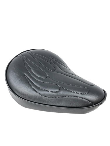 Retro noire flammes selle - selle, solo