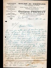 ANGERS (49) SALON DE COIFFURE "Gustave PROVOST / Mme ROCHOUX Succ." en 1920