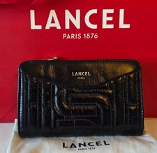 LANCEL portefeuille cuir noir