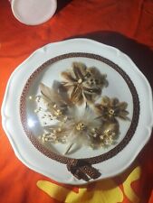 Assiette Faïence Fleurs Séchées