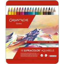 [3888.318] CARAN D'ACHE Crayons de couleur SUPRACOLOR, étui métal de 18