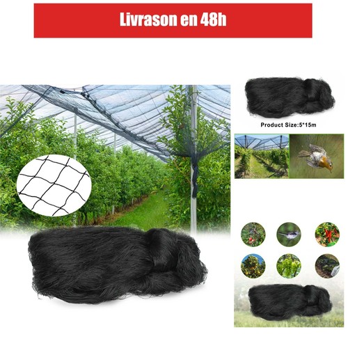 Filet protection oiseaux 5x15m - filet,