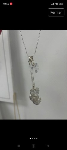 Collier coeur swarovski - collier,