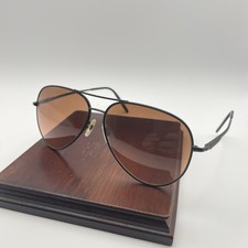 Serengeti C6783 Matte Black Aviator Sunglasses Polarized Spring Loaded