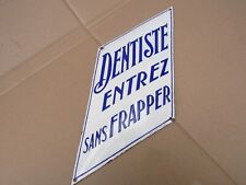 antique enamel plaque dentist 1930