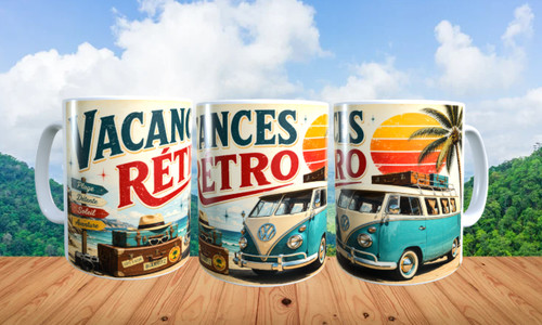 Mug vacances rétro - mug,