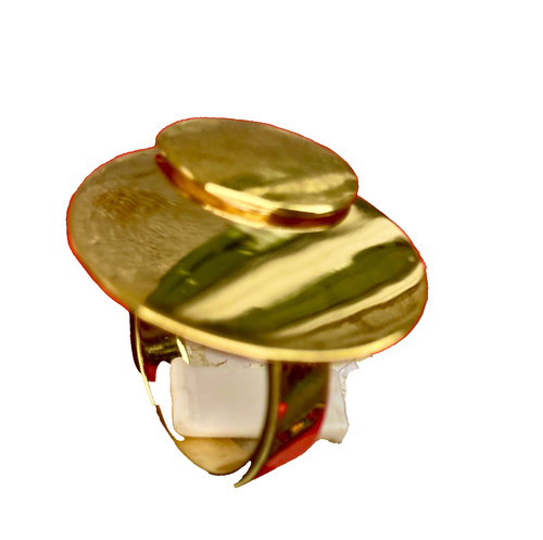 Bague moderne plaqué - moderne, or