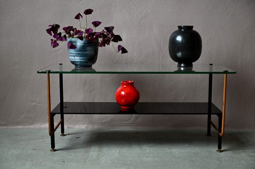 Table basse verre laiton - et,