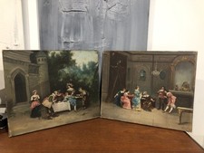 PAIRE DE TABLEAUX, HUILE SUR