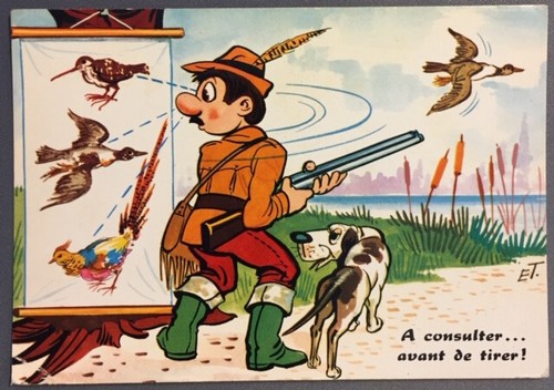 Carte postale humoristique a - carte, :