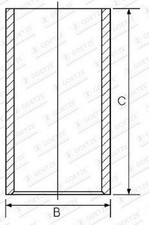 GOETZE ENGINE Chemise de cylindre 14-010840-00 pour KIA BESTA Bus 179,960mm