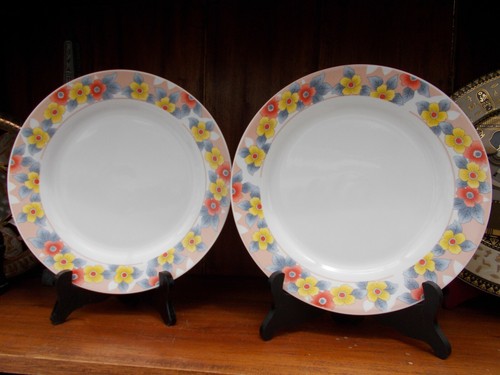 Assiettes bordure fleurie - 2,