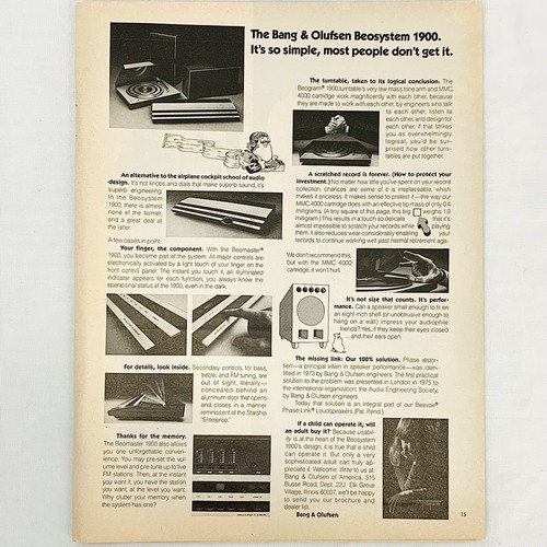 Vintage 1970 bang olufsen - bang,
