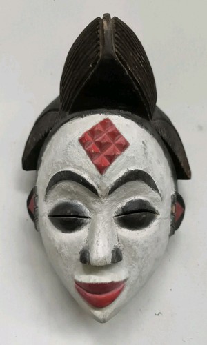 Masque punu africain bois - masque,