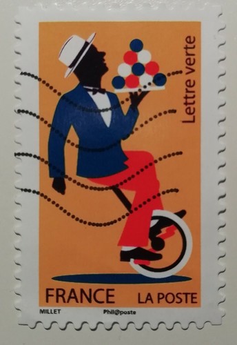 Timbre france monocycle les - timbre,