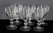 6 verres à vin Rouge cristal
