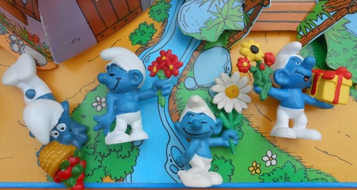 Lot schtroumpfs fleurs - fleurs, et