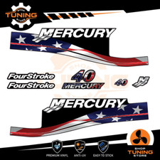 Kit d'autocollants pour moteur hors-bord Mercury 40 Ch - Four Stroke USA B