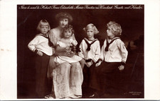 Frau Elisabeth Marie Fürstin zu Windisch Graetz mit Kinder Vintage silver print 