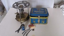 Petromax Stove Rare Vintage In Original Tin Carrying Case With Accessories