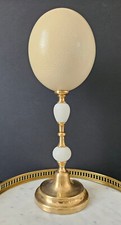 Oeuf d'Autruche Socle Laiton &