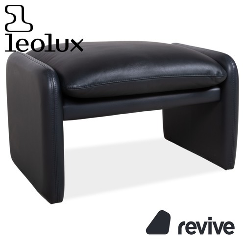 Leolux pouf cuir bleu - leolux,