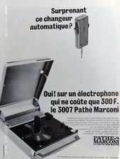 PATHE MARCONI Vintage Print Ad !! " Tourne-disque "
