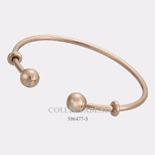 Authentic Pandora Silver PANDORA Rose™ Open Bangle with Logo Caps 6.9" 586477-2