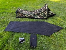 Integral Designs Mega Sola Bivy 2 Pole Solo Tent Woodland Camo w/Groundcloth EXC