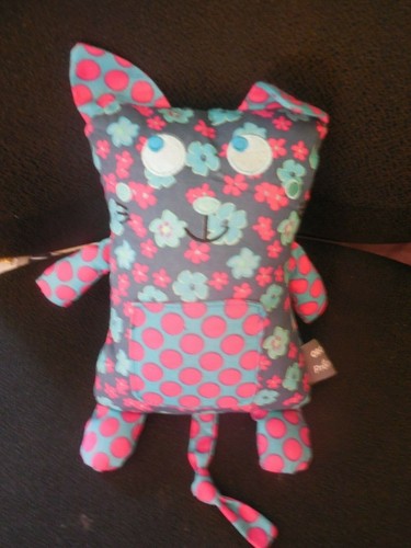 Doudou peluche chat ours bleu - doudou,