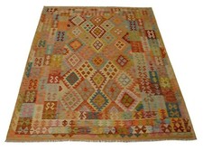 Tapis Afghan Kelim 250 X 200 CM Tissé À La Main Orient Neu Multicolore Pastel
