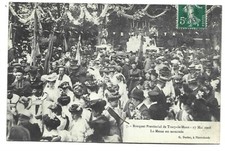 60  TRACY LE MONT   17 MAI 1908  BOUQUET PROVINCIAL  LA MESSE EST TERMINEE