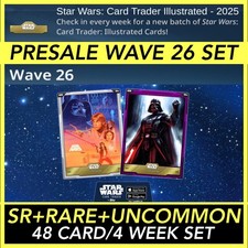PRESALE: WAVE 26 CTI ILLUSTRATED SR+R+UC 48 CARD SET-TOPPS STAR WARS CARD TRADER
