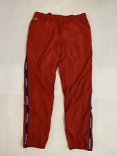 Lacoste Sport Track Pants Mens Size Large Red Athletic Pull On Elastic Waist