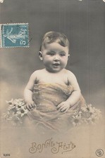 CP BONNE FETE BABY DRAPE DANS DAISIES - 12546