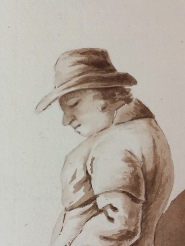 Dessin etude homme - dessin, debout
