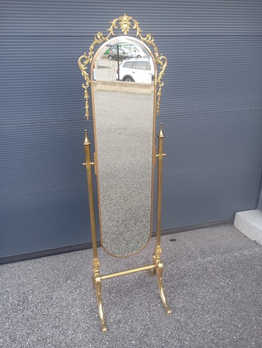 Miroir psyché laiton - miroir, pied