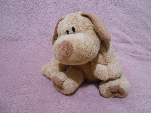 Peluche doudou chien - chien, marrons