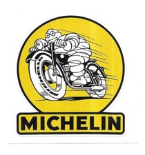 RARE / STICKER - MICHELIN: MOTORCYCLE RACE BIBENDUM TYRE TIRE / STICKERS