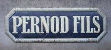 Antique stamped advertising sheet Pernod Fils Ricard pastis no enamelled plate
