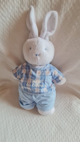 Doudou peluche lapin blanc - doudou,