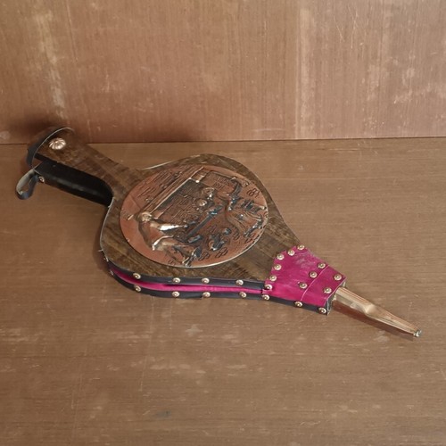Ancien soufflet bois cuir - ancien,