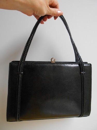 Sac vintage cuir noir - cuir,