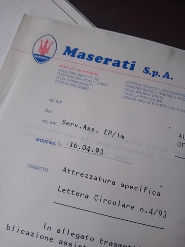 Maserati biturbo équipements - maserati,