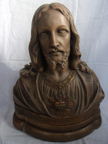 Statue ancienne buste christ - statue,