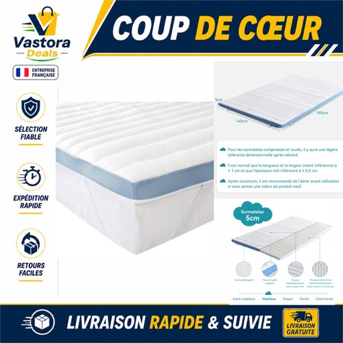 Surmatelas mousse mémoire - surmatelas, à