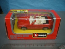 1/43 Mercedes 300sl -500sl R129 rouge cabriolet Burago 4181 Neuf box Made Italy