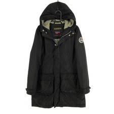Napapijri Noir à Capuche Rembourré Veste Parka TAILLE S