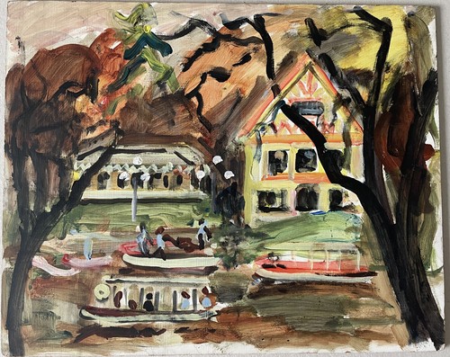 Tableau huile aquarelle - tableau,